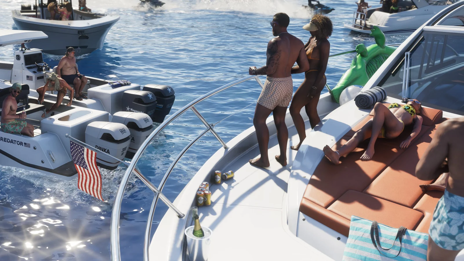 Yacht inspiré de l'Azimut Atlantis 45 dans GTA 6 — vue 1