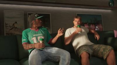 Dre'Quan Priest boit une bière Benedict Light avec Jason dans le large aperçu de GTA 6