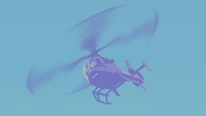 Un hélicoptère de police inspiré de l'Eurocopter EC135 dans un artwork officiel de GTA 6.