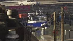 Un Bateau de pêche naviguant dans les eaux claires de Vice City.