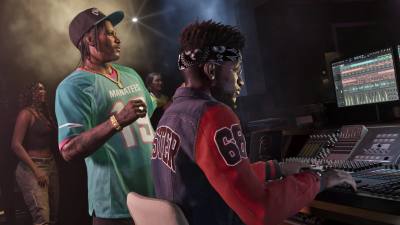 L’Ingénieur du son aux côtés de Dre’Quan Priest au studio Only Raw Records dans GTA 6